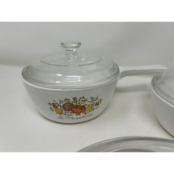 Corning Ware Saucepan Set Spice Of Life Set Of 3 Saucepans And Lids 6 Piece Set - Picture 5 of 16